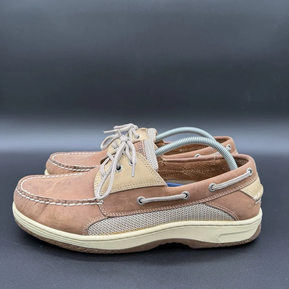Sperry Billfish 3-Eye Boat Shoes Preppy Nautical Beach Coastal Cognac Sz 11